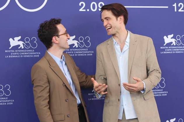 Lance Oppenheim and Robert Pattinson at the photocall for the movie *Primetime* at the 2026 Venice Biennale—the 83rd Venice International Film Festival—at the Palazzo del Casino in Venice, September 5, 2026 Foto:xD.xBedrosianx xFuturexImagex primetime_6985