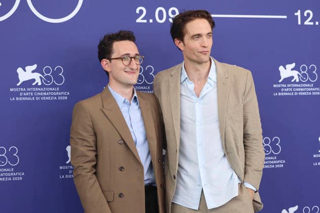 Lance Oppenheim and Robert Pattinson at the photocall for the movie *Primetime* at the 2026 Venice Biennale—the 83rd Venice International Film Festival—at the Palazzo del Casino in Venice, September 5, 2026 Foto:xD.xBedrosianx xFuturexImagex primetime_6989