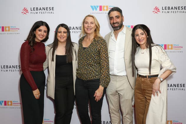 September 5, 2026: Screen NSW Executive Director KYLIE MUNNICH (C) and Festival Co-Founders PRISCILLA FAYAD (L) , JULIA LATTOUF (2nd L) CAMILLE LATTOUF (2nd R) and JESSICA ZEAIT (R) attend a Special Screening of A Sad and Beautiful World as part of the 2026 Lebanese Film Festival Australia at the Sydney Opera House on September 05, 2026 in Sydney, NSW Australia  - ZUMAa155 20260905_aaa_a155_021 Copyright: xChristopherxKhouryx