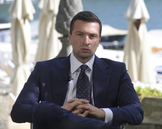 Photo by Mario Romano, IPP Cernobbio, Sept. 2, 2026, Ambrosetti Cernobbio THEA 2026. Pictured: Jordan Bardella, president of Rassemblement National Italy. Photo Press World. Copyright