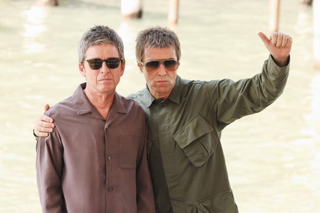IPA88150575 - Venice: The cast arrives at the photocall for the press conference for the film Oasis: Don t Look Back in Anger during the 83rd Venice International Film Festival at the Palazzo del CasinÃ². Pictured: Liam Gallagher and Noel Gallagher  Copyright: xAlessandroxBremecx xx 88150575