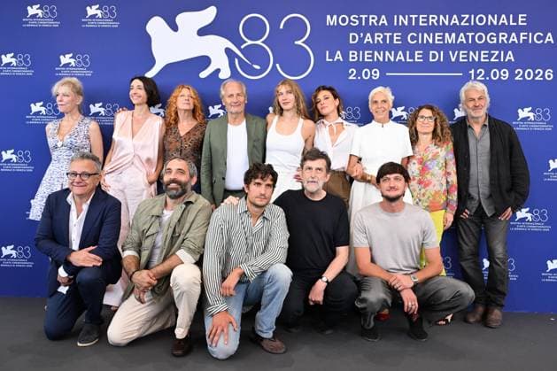 September 5, 2026, Rome Venice, Rome, Italy Italy: Samanta Antonnicola, Elena Lietti, Angela Finocchiaro, Hippolyte Girardot, Melina âoeo kerman, Jasmine Trinca, guests, Domenico Procacci (Bottom) Paolo Del Brocco, Antonio De Matteo, Louis Garrel, Nanni Moretti and Andrea Lattanzi during the photocall of the film Succederâoeo¡ questa notte , 83rd Venice International Film Festival, Venice, 05 09 2026 Rome Venice Italy Italy - ZUMAa289 20260905_zia_a289_223 Copyright: xMariaxLauraxAntonellix xAgfx