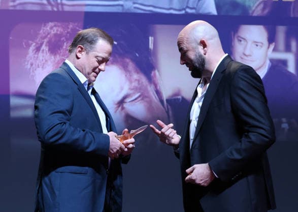 Brendan Fraser, director Anthony Maras; Brendan Fraser receives the Deauville Talent Award prior to the screening of A. Maras’s film *Pressure* at the 52nd Deauville American Film Festival, September 5, 2026 Denis Guignebourg Bestimage Brendan Fraser receives the Deauville Talent Award prior to the screening of the film *Pressure* by A. Maras at the 52nd Deauville American Film Festival on September 5, 2026, in Deauville, France  Copyright: xDenisxGuignebourgx xBestimagexDenisxGuignebourgx xBestimagex