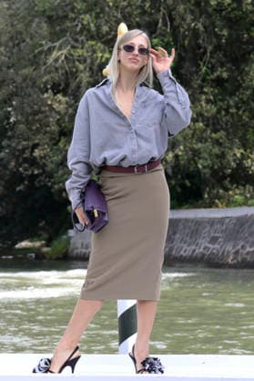 Virna Toppi arriving at the pier of the Hotel Excelsior at the 2026 Venice Biennale 83rd Venice International Film Festival Venice, September 5, 2026 Foto:xA.xM.xTinghinox xFuturexImagex toppi_6902