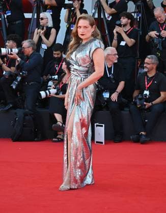 Red Carpet for the film Primetime at the 2026 Venice Film Festival Red Carpet for the film Primetime at the 2026 Venice Film Festival. 05 Sep 2026 Pictured: Merritt Wever.  Copyright: xThexMegaxAgencyxMEGAx