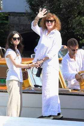 Susan Sarandon leaving the pier at the Hotel Excelsior during the 2026 Venice Biennale, 83rd Venice International Film Festival, Venice, September 5, 2026 Foto:xA.xM.xTinghinox xFuturexImagex sarandon_6906