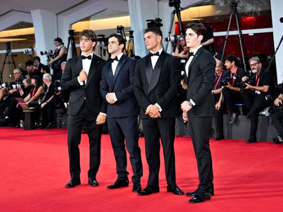 IPA88157645 - Venice, 83rd Venice International Film Festival 2026 - Night 4 - Red Carpet for the film *Kineo*. Pictured: Samuel Tarini Leonardo Marozzi Filippo Tenca Andrea Arru  Copyright: xSimonexComix xPoolxPhotoxEventsx08x 88157645