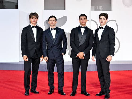 IPA88157647 - Venice, 83rd Venice International Film Festival 2026 - Night 4 - Red Carpet for the film *Kineo*. Pictured: Samuel Tarini Leonardo Marozzi Filippo Tenca Andrea Arru  Copyright: xSimonexComix xPoolxPhotoxEventsx08x 88157647
