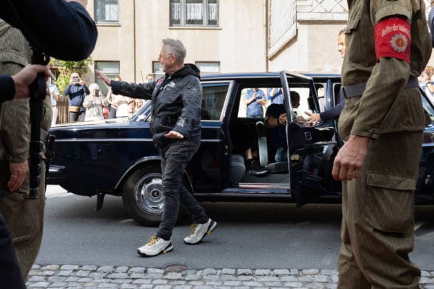 September 5, 2026, Film Premiere, Comrade Martin Semmelrogge in Makeup, Actor, Mr. Glück the Pharmacist Arrives at Harmonie Lichtspiele in Markneukirchen, Saxony, Germany