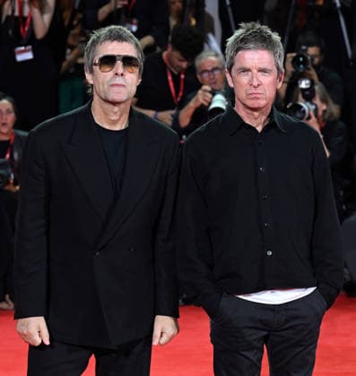 British musicians Noel Gallagher and Liam Gallagher attend the premiere of Oasis: Don t Look Back In Anger at the 83rd Venice Film Festival in Venice, Italy on Saturday, September 5, 2026.  VEN202609051100 RUNExHELLESTAD