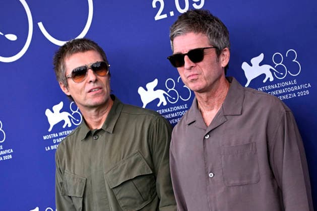 Liam Gallagher (L) and Noel Gallagher attend the Oasis: Don t Look Back in Anger Photocall during the 83rd Venice International Film Festival at Palazzo del Casino on Saturday, September 5, 2026 in Venice, Italy.  VEN20260905210 RoccoxSpaziani