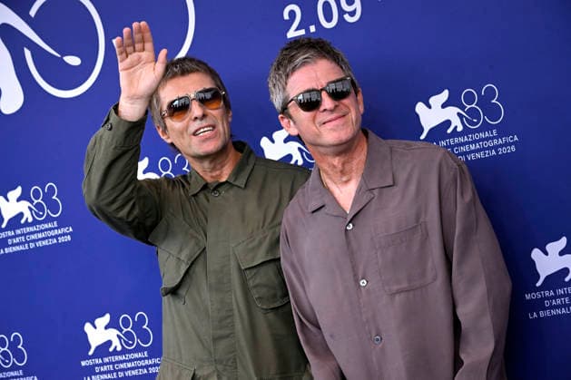 Liam Gallagher (L) and Noel Gallagher attend the Oasis: Don t Look Back in Anger Photocall during the 83rd Venice International Film Festival at Palazzo del Casino on Saturday, September 5, 2026 in Venice, Italy.  VEN20260905211 RoccoxSpaziani