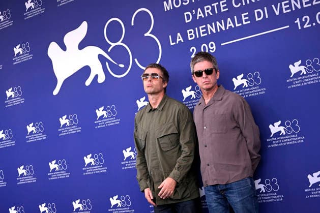 Liam Gallagher (L) and Noel Gallagher attend the Oasis: Don t Look Back in Anger Photocall during the 83rd Venice International Film Festival at Palazzo del Casino on Saturday, September 5, 2026 in Venice, Italy.  VEN20260905213 RoccoxSpaziani