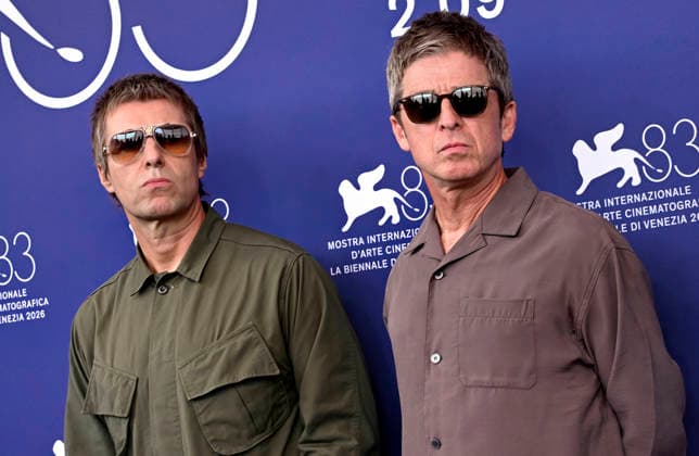 Liam Gallagher (L) and Noel Gallagher attend the Oasis: Don t Look Back in Anger Photocall during the 83rd Venice International Film Festival at Palazzo del Casino on Saturday, September 5, 2026 in Venice, Italy.  VEN20260905214 RoccoxSpaziani