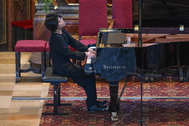 Sound of Sommerfrische concert featuring world-class musicians at the Traunkirchen parish church, as part of the Salzkammergut Festwochen Gmunden, photographed on September 5, 2026. The photo shows pianist Magdalene Ho at the 2026 Sound of Sommerfrische concert with world-class musicians at the Traunkirchen parish church, as part of the Salzkammergut Festival in Gmunden,