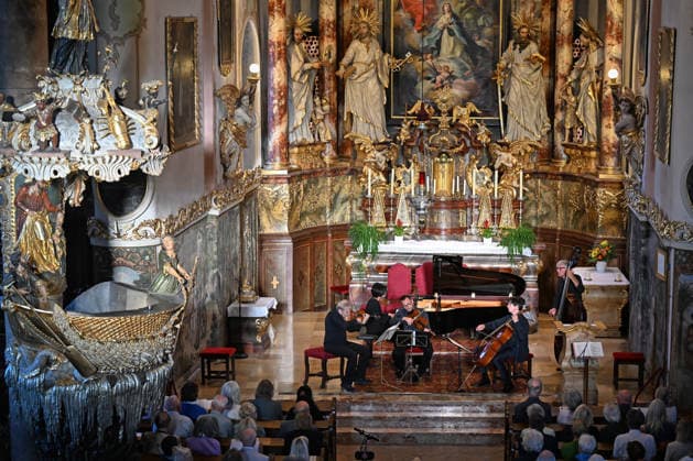 Sound of Sommerfrische concert featuring world-class musicians at the Traunkirchen parish church, as part of the Salzkammergut Festival in Gmunde