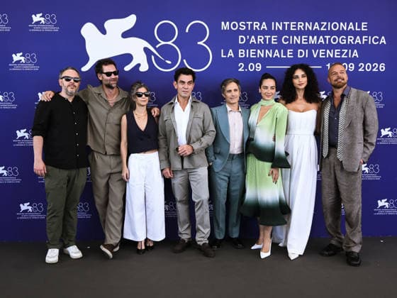 IPA88185725 - Venice, 83rd Venice International Film Festival 2026 - Day 5 - Hombre Al Agua photocall - Pictured: Manuel Garcia-Rulfo, Jorge Salinas, Gael Garcia Bernal, Esmeralda Pimentel, DÃ bora Nascimento, and Ricky Martin, guest  Copyright: xAlbertoxTerenghix xPoolxPhotoxEventsx08x 88185725