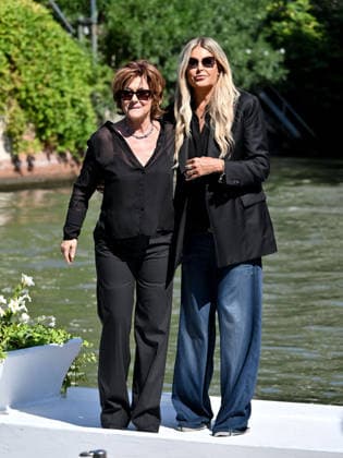 IPA88186483 - Venice, 83rd Venice International Film Festival 2026 - Day 5 - Arrivals at the Excelsior Hotel pier - Pictured: Monica Guerritore and Tiziana Rocca  Copyright: xSimonexComix xPoolxPhotoxEventsx08x 88186483