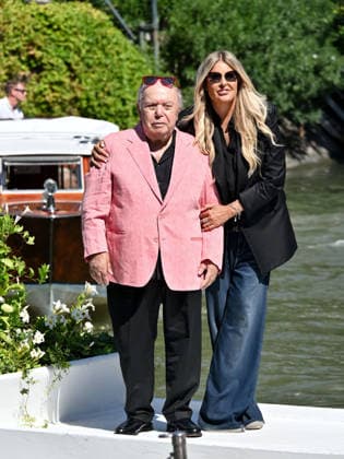 IPA88187105 - Venice, 83rd Venice International Film Festival 2026 - Day 5 - Arrivals at the Excelsior Hotel pier - Pictured: Lino Banfi and Tiziana Rocca  Copyright: xSimonexComix xPoolxPhotoxEventsx08x 88187105