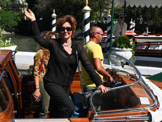IPA88188115 - Venice, 83rd Venice International Film Festival 2026 Day 5 Arrivals at the Excelsior Hotel™s pier. Pictured: Monica Guerritore  Copyright: xManuelexMangiarottix xPoolxPhotoxEventsx08x 88188115