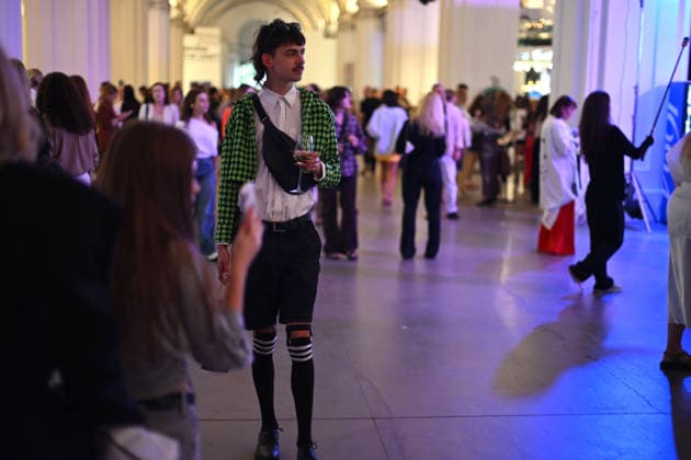 Guests attend Ukrainian Fashion Week SS27 at the Mystetskyi Arsenal National Cultural, Art and Museum Complex, Kyiv, Ukraine, September 5, 2026. (Photo by Yevhen Kotenko Ukrinform) Guests visit Ukrainian Fashion Week SS27 in Kyiv  Copyright: xYevhenxKotenkox