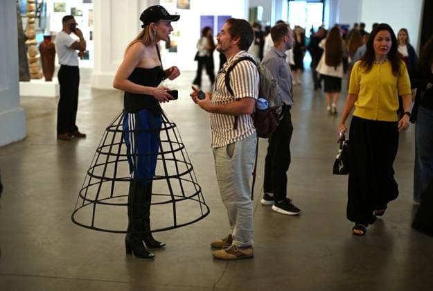Guests attend Ukrainian Fashion Week SS27 at the Mystetskyi Arsenal National Cultural, Art and Museum Complex, Kyiv, Ukraine, September 5, 2026. (Photo by Yevhen Kotenko Ukrinform) Guests visit Ukrainian Fashion Week SS27 in Kyiv  Copyright: xYevhenxKotenkox