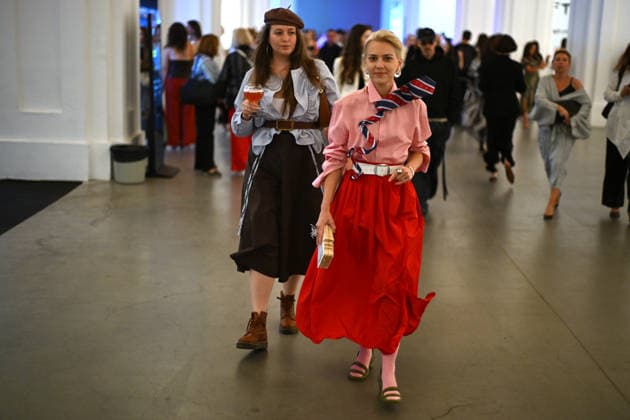 Guests attend Ukrainian Fashion Week SS27 at the Mystetskyi Arsenal National Cultural, Art and Museum Complex, Kyiv, Ukraine, September 5, 2026. (Photo by Yevhen Kotenko Ukrinform) Guests visit Ukrainian Fashion Week SS27 in Kyiv  Copyright: xYevhenxKotenkox