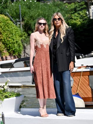 IPA88191389 - Venice, 83rd Venice International Film Festival 2026 - Day 5 - Arrivals at the Excelsior Hotel pier - Pictured: Alanah Bloor and Tiziana Rocca  Copyright: xSimonexComix xPoolxPhotoxEventsx08x 88191389