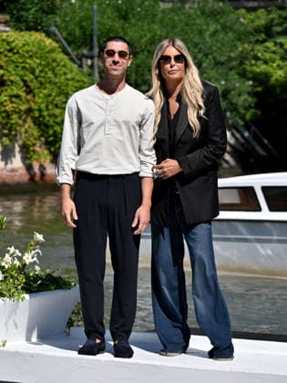 IPA88190274 - Venice, 83rd Venice International Film Festival 2026 - Day 5 - Arrivals at the Excelsior Hotel™s pier - Pictured: Eduardo Scarpetta and Tiziana Rocca  Copyright: xSimonexComix xPoolxPhotoxEventsx08x 88190274