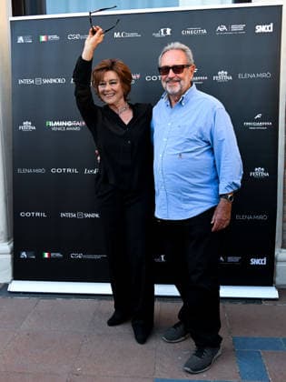 IPA88193098 - Venice, 83rd Venice International Film Festival 2026 - Day 5 - Filming Italy Photocall. Pictured: Monica Guerritore, Roberto Zaccaria  Copyright: xManuelexMangiarottix xPoolxPhotoxEventsx08x 88193098