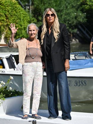 IPA88193404 - Venice, 83rd Venice International Film Festival 2026 - Day 5 - Arrivals at the Excelsior Hotel™s pier - Pictured: Aurora Quattrocchi, Tiziana Rocca  Copyright: xSimonexComix xPoolxPhotoxEventsx08x 88193404