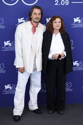Venice 2026 The Echo Chamber Photocall NB Luca Marinelli, Susan Sarandon attending the The Echo Chamber Photocall as part of the 83th Venice International Film Festival at the Lido in Venice, Italy on September 06, 2026. Photo by Nasser Berzane ABACAPRESS.COM Venice Italy  Copyright: xBerzanexNasser ABACAx