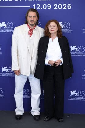 Venice 2026 The Echo Chamber Photocall NB Luca Marinelli, Susan Sarandon attending the The Echo Chamber Photocall as part of the 83th Venice International Film Festival at the Lido in Venice, Italy on September 06, 2026. Photo by Nasser Berzane ABACAPRESS.COM Venice Italy  Copyright: xBerzanexNasser ABACAx