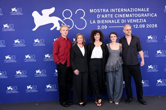 IPA88193694 - Venice, 83rd Venice International Film Festival 2026, Day 5 Film photocall: Woman Unknown Pictured: Thorbjorn Hedegaard, Marina Bouras, May el-Toukhy, Carsten Bjornlund, Mathilde Arcel  Copyright: xAlbertoxTerenghi PoolxPhotoxEventsx08x xPoolxPhotoxEventsx08x 88193694