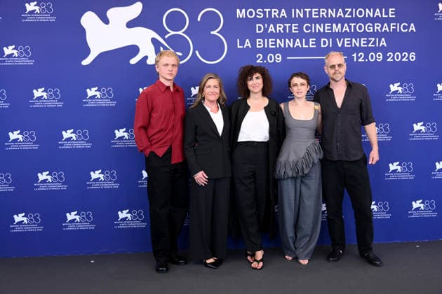 IPA88193696 - Venice, 83rd Venice International Film Festival 2026, Day 5 Film photocall: Woman Unknown Pictured: Thorbjorn Hedegaard, Marina Bouras, May el-Toukhy, Carsten Bjornlund, Mathilde Arcel  Copyright: xAlbertoxTerenghi PoolxPhotoxEventsx08x xPoolxPhotoxEventsx08x 88193696