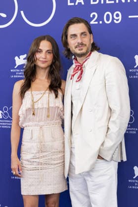 The Echo Chamber Photocall - The 83rd Venice International Film Festival VENICE, ITALY - SEPTEMBER 06: Alicia Vikander, Luca Marinelli attend the The Echo Chamber Photocall during the 83rd Venice International Film Festival at Palazzo del Casino on September 06, 2026 in Venice, Italy. Primo Barol Anadolu Venice Italy. Editorial use only. Please get in touch for any other usage.  Copyright: x2026xAnadoluxPrimoxBarolx
