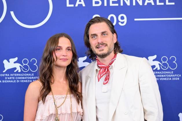 September 6, 2026, Venice, Rome, Italy: Alicia Vikander and Luca Marinelli during the photocall for the film Echo Chamber, at the 83rd Venice Film Festival. Venice, September 6, 2026 Venice Italy  - ZUMAa289 20260906_zia_a289_168 Copyright: xMariaxLauraxAntonellix xAgfx