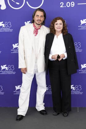 IPP Photo by Daniele Cifala’, Venice, September 5, 2026. The Echo Chamber Photocall. The 83rd Venice International Film Festival. Pictured: Luca Marinelli and Susan Sarandon. Italy Photo Press World. Copyright The Echo Chamber Photocall T