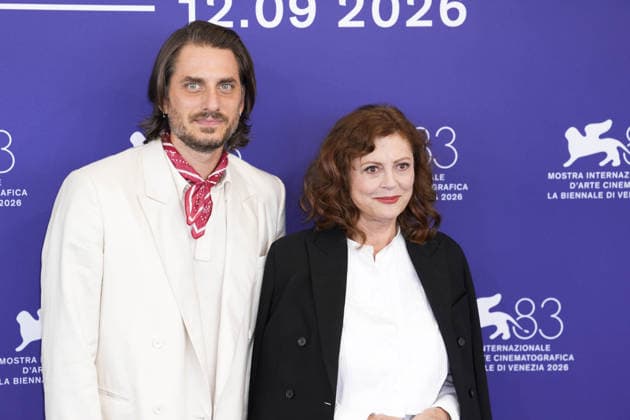 IPP Photo by Daniele Cifala’, Venice, September 5, 2026. The Echo Chamber Photocall. The 83rd Venice International Film Festival. Pictured: Luca Marinelli and Susan Sarandon. Italy Photo Press World. Copyright The Echo Chamber Photocall T