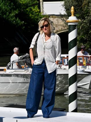 IPA88195143 - Venice, 83rd Venice International Film Festival 2026 - Day 5 - Arrivals at the Excelsior Hotel™s pier - Pictured: Valeria Bruni Tedeschi  Copyright: xManuelexMangiarottix xPoolxPhotoxEventsx08x 88195143