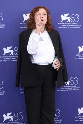 Susan Sarandon at the photocall for the film *The Echo Chamber* at the 2026 Venice Biennale—the 83rd Venice International Film Festival—at the Palazzo del Casino in Venice, September 6, 2026 Foto:xD.xBedrosianx xFuturexImagex echo_6943