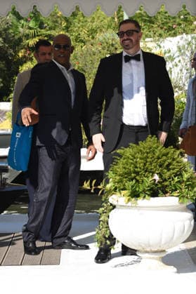 IPA88198284 - Venice: The cast of the film *Primetime* arrives at the Hotel Excelsior™s pier for the red carpet. Alicia Vikander and Sarandon-Geena Davis were also spotted; pictured is Bokeem Woodbine.  Copyright: xFRANCESCAxVIECELIx xFrancescaxViecelix 88198284