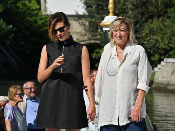 IPA88196012 - Venice, 83rd Venice International Film Festival 2026 - Day 5 - Arrivals at the Excelsior Hotel pier - Pictured: Valeria Bruni Tedeschi and Jasmine Trinca  Copyright: xManuelexMangiarottix xPoolxPhotoxEventsx08x 88196012
