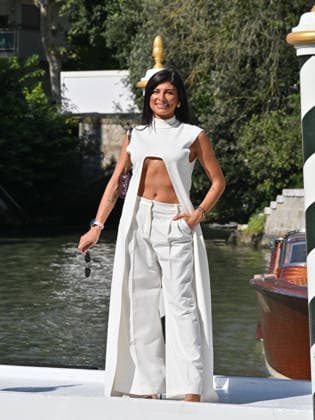 IPA88198630 - Venice, 83rd Venice International Film Festival 2026 - Day 5 - Arrivals at the Excelsior Hotel pier - Pictured: GIULIA CAVIGLIA  Copyright: xManuelexMangiarottix xPoolxPhotoxEventsx08x 88198630