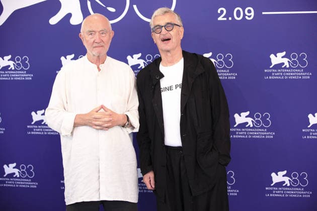 September 6, 2026, Venice, Italy: Swiss architect Peter Zumthor and German director Wim Wenders attend the photocall of the film From Inside Out: The Architecture of Peter Zumthor during the 83rd Venice International Film Festival. Venice Italy  - ZUMAs197 20260906_aaa_s197_054 Copyright: xMarcoxBaradax