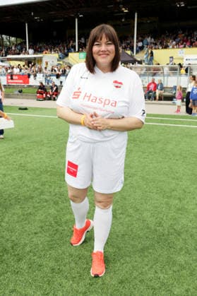 Katharina Fegebank at the Kicken mit Herz charity soccer game to benefit the UKE’s pediatric ward at Hoheluft Stadium in Hamburg, September 6, 2026 Foto:xgbrcix xFuturexImagex kicken_6919