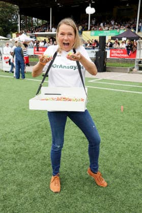 Nova Meierhenrich at the Kicken mit Herz charity soccer game to benefit the UKE s pediatric ward at Hoheluft Stadium in Hamburg, September 6, 2026 Foto:xgbrcix xFuturexImagex kicken_6921