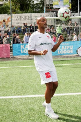 Patrick Abozen at the Kicken mit Herz charity soccer match to benefit the pediatric ward at the UKE at Hoheluft Stadium in Hamburg, September 6, 2026 Foto:xgbrcix xFuturexImagex kicken_6928