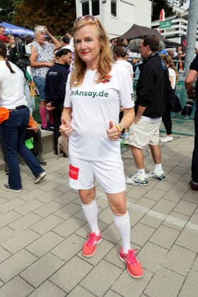 Nina Petri at the Kicken mit Herz charity soccer game to benefit the pediatric ward at the UKE at Hoheluft Stadium in Hamburg, September 6, 2026 Foto:xgbrcix xFuturexImagex kicken_6938