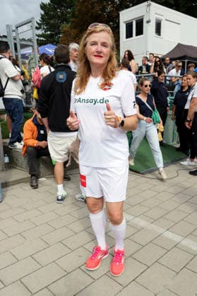 Nina Petri at the Kicken mit Herz charity soccer game to benefit the pediatric ward at the UKE at Hoheluft Stadium in Hamburg, September 6, 2026 Foto:xgbrcix xFuturexImagex kicken_6939